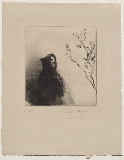 El monje rezando - San Francisco de Francis Seymour Haden