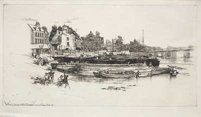 Casa de Whistler, Old Chelsea, 1863 de Francis Seymour Haden