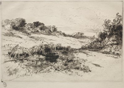 Colina del Molino de Viento, No. 1, c. 1877 y más tarde de Francis Seymour Haden