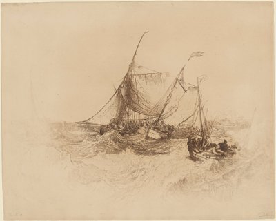 Muelle de Calais de Francis Seymour Haden after Joseph Mallord William Turner