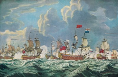 Batalla de la Bahía de Quiberon, c1765 de Francis Swaine