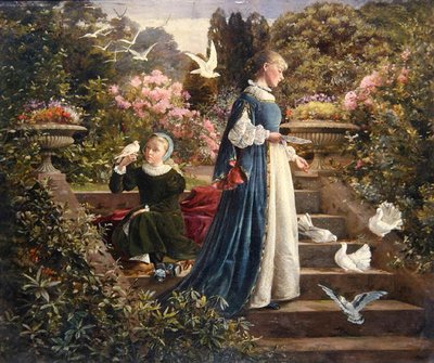 Alimentando a las palomas de Francis Sydney Muschamp