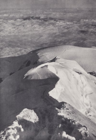 Cordillera del Mont Blanc: La cresta de la cumbre del Mont Blanc (foto en blanco y negro) de Francis Sydney Smythe