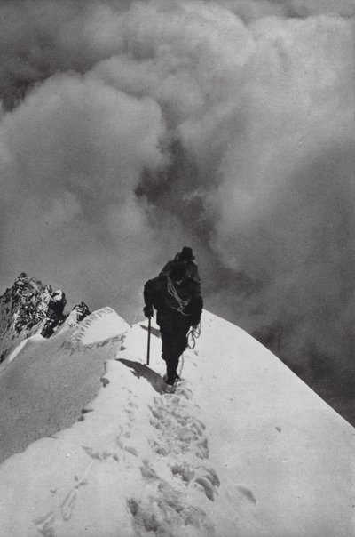Los Alpes: Cruzando el Breithorn (foto b/n) de Francis Sydney Smythe