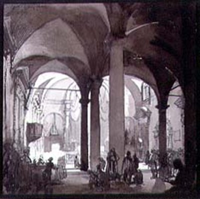 Vista interior de la iglesia del convento, San Felice, Florencia, siglo XX de Francis Sydney Unwin