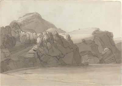 Una costa rocosa en Coombmartin, Devon (Bahía de Combe Martin) de Francis Towne