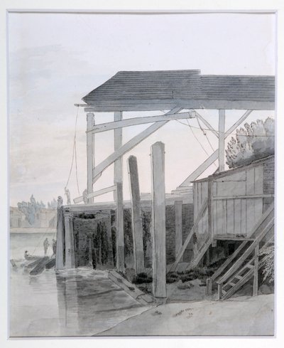 Un muelle, c.1800 de Francis Towne