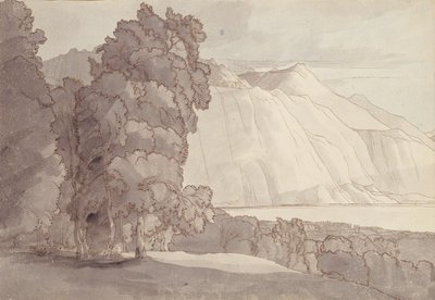 Paisaje (Lago de Ginebra) de Francis Towne