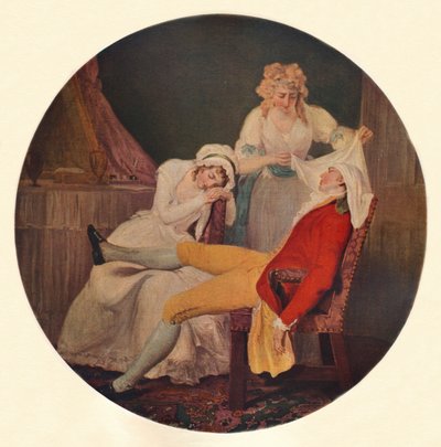 Lady Easys Steinkirk: Una escena de El esposo intrépido de Colley Cibber Acto V, Escena 5, 193 de Francis Wheatley