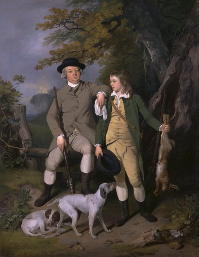 Retrato de un deportista con su hijo de Francis Wheatley