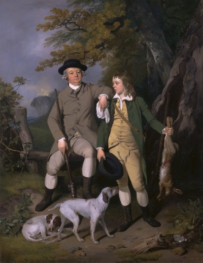 Retrato de un deportista con su hijo, 1779 de Francis Wheatley