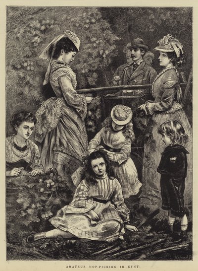 Recolección de lúpulo amateur en Kent de Francis Wilfred Lawson