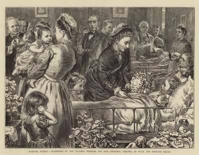Domingo hospitalario, reapertura del Hospital Victoria para Niños Enfermos, Chelsea, por SAR la Princesa Luisa de Francis Wilfred Lawson