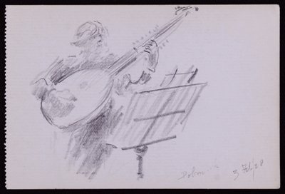 Retrato de Arnold Dolmetsch de Francis Wilfred Lawson