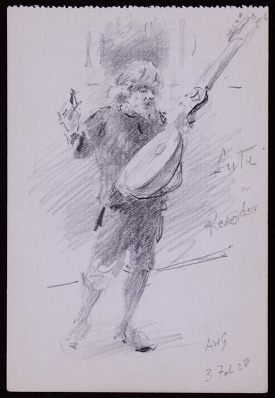 Retrato de Arnold Dolmetsch de Francis Wilfred Lawson