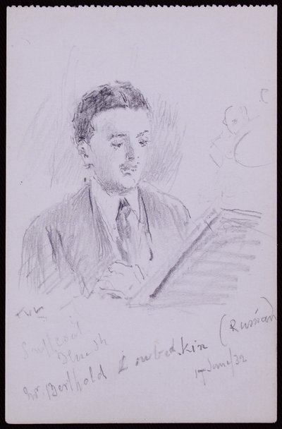 Retrato de Berthold Lubetkin de Francis Wilfred Lawson