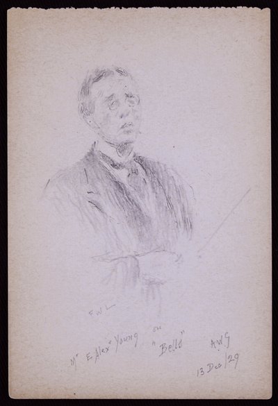 Retrato de E Alex Young de Francis Wilfred Lawson
