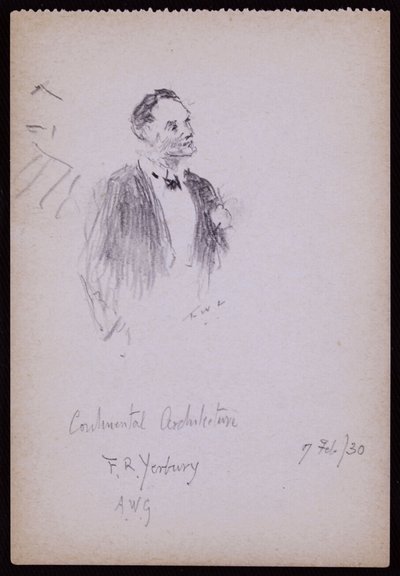 Retrato de FR Yerbury de Francis Wilfred Lawson