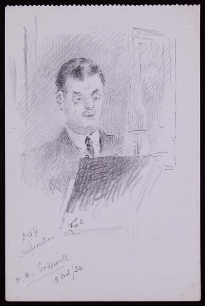 Retrato de HB Cresswell de Francis Wilfred Lawson