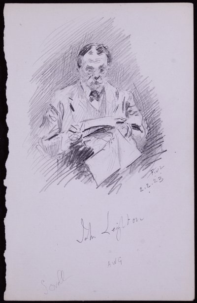 Retrato de John Leighton de Francis Wilfred Lawson