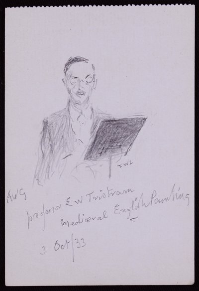 Retrato de Profesor EW Tristram de Francis Wilfred Lawson