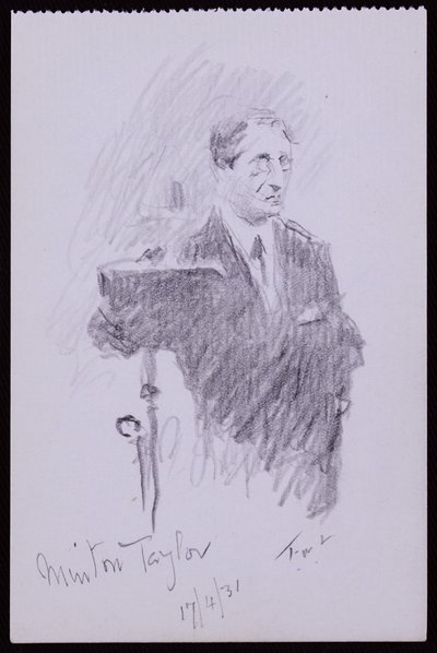 Retrato de R Minton Taylor de Francis Wilfred Lawson