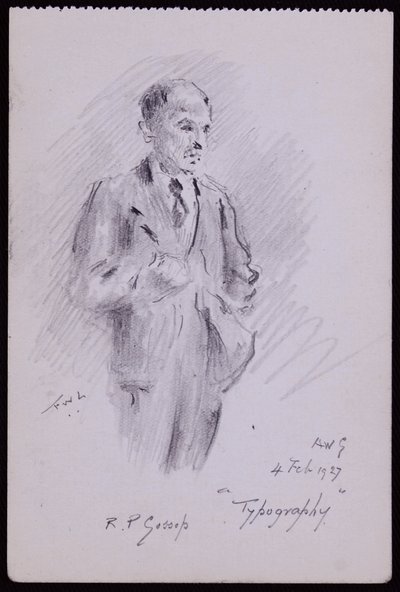 Retrato de R Percy Gossop de Francis Wilfred Lawson