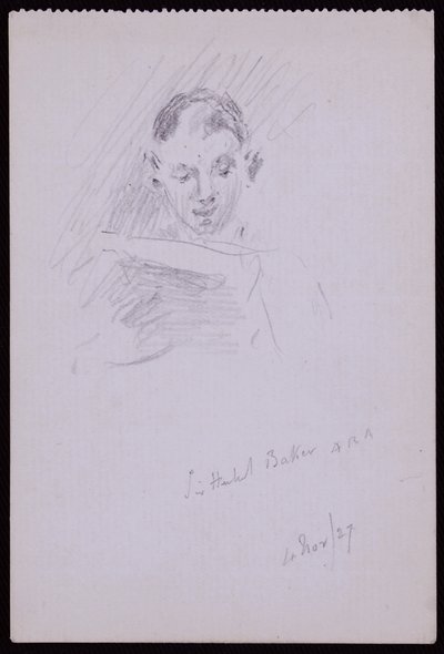Retrato de Sir Herbert ARA Baker de Francis Wilfred Lawson