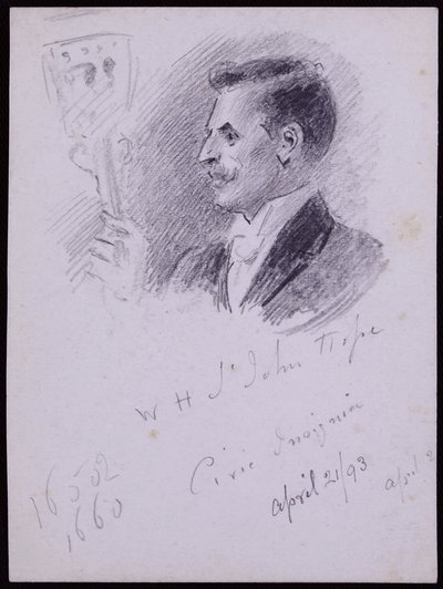 Retrato de WH St John Hope de Francis Wilfred Lawson