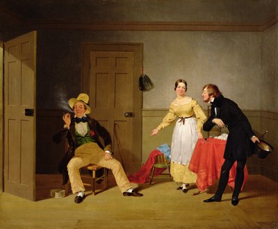 Los galanes de la ciudad y el campo, c.1838 de Francis William Edmonds