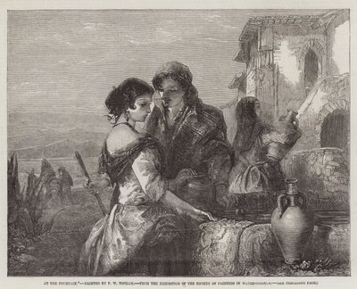 En la fuente, de la Exposición de la Sociedad de Pintores en Acuarela de Francis William Topham