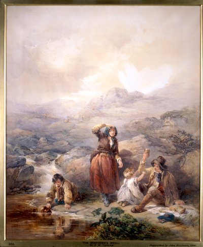 La comida del pastor, 1844 de Francis William Topham