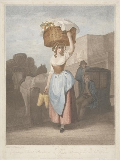 Fresas, fresas dulces, grabado por Giovanni Vendramini (1769-1839) 1795 de Francis after Wheatley