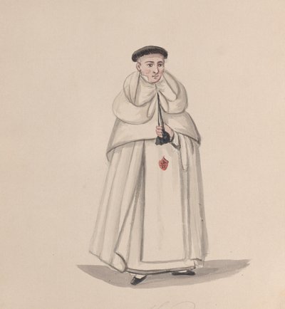 Un sacerdote de la orden de la Merced, de un grupo de dibujos, 1848 de Francisco