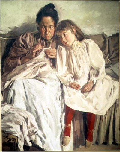 Una madre y su hija de Francisco Gimeno y Arasa