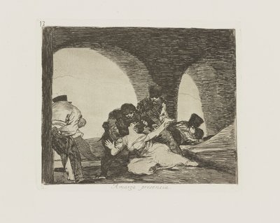 Amarga presencia. (Bitter To Be Present.), pl. 13 from the series Los desastres de la guerra (The Disasters of War) de Francisco de Goya