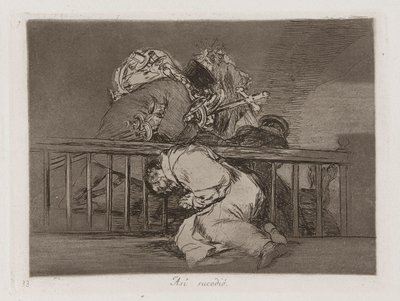 ¿Como? ¿sucedido? (Así sucedió), lámina 47 de Los desastres de la guerra (The Disasters of War) de Francisco de Goya