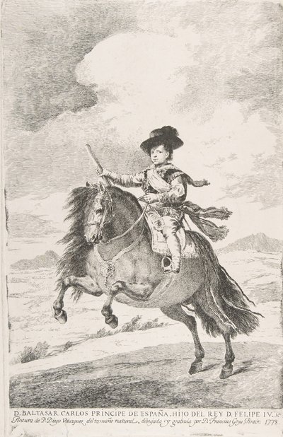 Baltasar Carlos, Príncipe de España e hijo de Felipe IV, 1778 de Francisco de Goya
