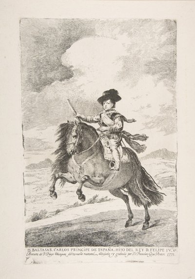 Baltasar Carlos, Príncipe de España e Hijo de Felipe IV, 1778 de Francisco de Goya