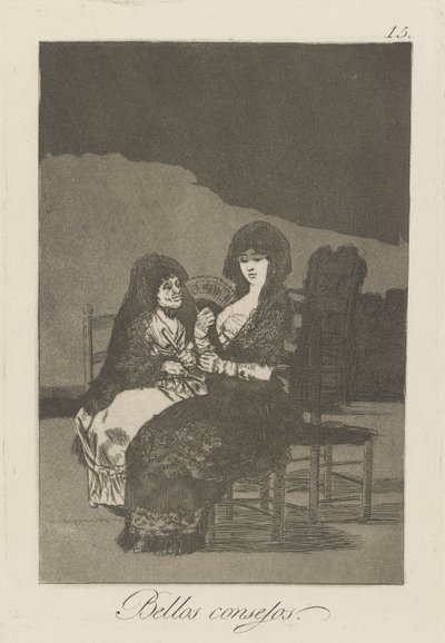 Bellos consejos. (Pretty Teachings.), pl. 15 from the series Los caprichos de Francisco de Goya