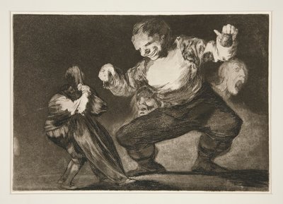 Bobalic?n (Simpleton), pl. 4 de la serie Los proverbios de Francisco de Goya