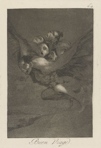 Buen viaje. (Bon Voyage.), pl. 64 from the series Los caprichos de Francisco de Goya