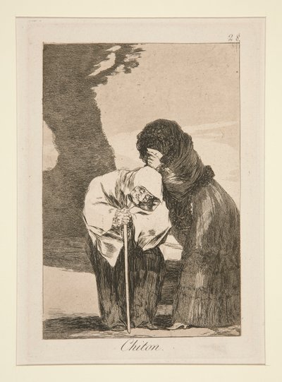 Chiton (Silencio), pl. 28 de la serie Los caprichos de Francisco de Goya