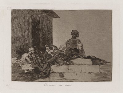 Clamores en vano (Appeals Are in Vain), Plate 54 from Los desastres de la guerra (The Disasters of War) de Francisco de Goya