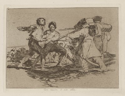Con razon ? sin ella (Rightly or Wrongly), pl. 2 from the series Los desastres de la guerra (The Disasters of War) de Francisco de Goya