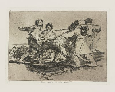 Con razon ? sin ella. (Rightly or Wrongly.), pl. 2 from the series Los desastres de la guerra (The Disasters of War) de Francisco de Goya