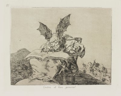 Contra el bien general. (Against the Common Good.), pl. 71 from the series Los desastres de la guerra (The Disasters of War) de Francisco de Goya