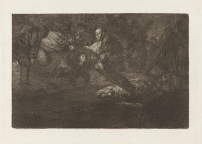 Dios los cria y ellos se juntan (God Creates Them and They Join Up Together), from the series Los disparates (Los proverbios) de Francisco de Goya