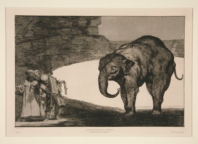 Disparate de bestia (Animal Folly), placa sin numerar de la serie Los proverbios de Francisco de Goya