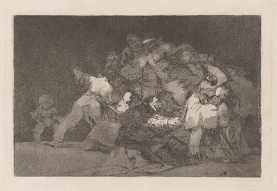 General Folly, también conocido como One of the Cat and the Dress of a Devotee, de la serie Los dispares (The Proverbs) de Francisco de Goya
